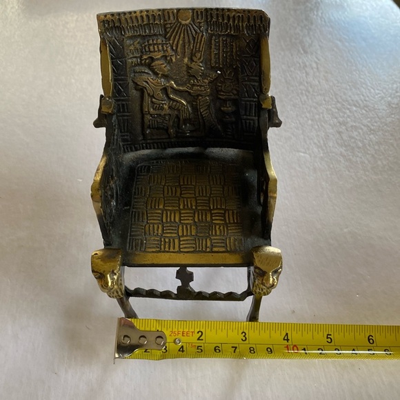 Egyptian Vintage King Tut  Metal Throne Miniature Replica - Picture 4 of 9